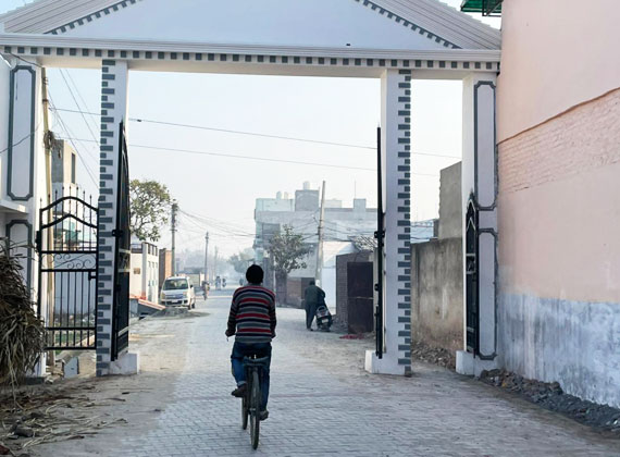 Contemporary luxury home exterior with large glass windows and modern design